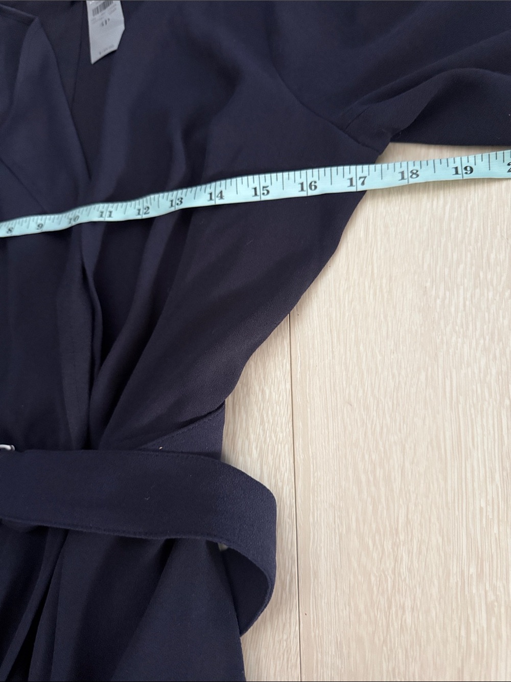 J. Crew Navy Belted Wrap-Style Midi Dress - Picture 5 of 10